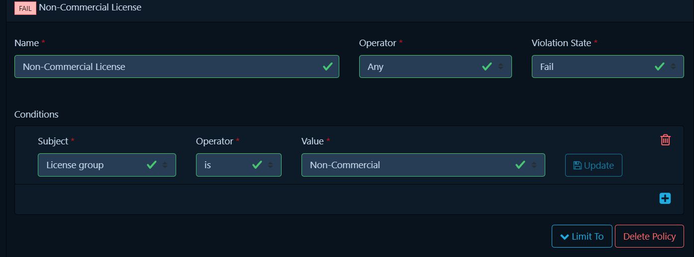 Prohibiting non commercial licenses